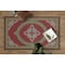 Deerlux Transitional Living Room Area Rug with Nonslip Backing, Red Medallion Pattern, 4 x 6 ft Small QI003643.S - alternate 1